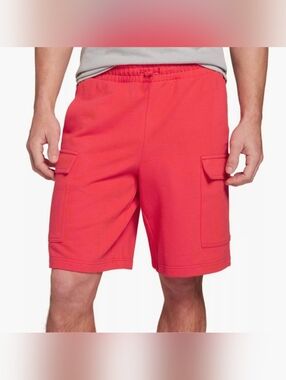 DSG Cargo Terry Shorts Mens Size 2XL Red Relaxed Fit Athletic